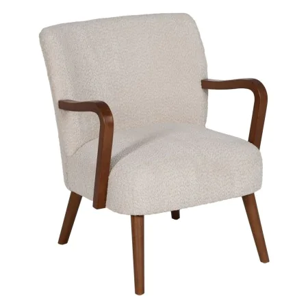 Armchair Beige Natural Polyester Rubber wood Sponge 56 x 56 x 78 cm by BigBuy Home, Chairs - Ref: S8806436, Price: 226,34 €, ...