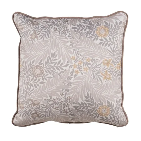 Coussin Flowers Beige Fleurs 50 x 10 x 50 cm de BigBuy Home, Coussins - Réf : S8806453, Prix : 25,03 €, Remise : %