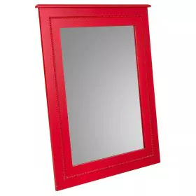 Wall mirror Alexandra House Living Red Glass Fir wood 3 x 90 x 70 cm by Alexandra House Living, Wall-Mounted Mirrors - Ref: D...