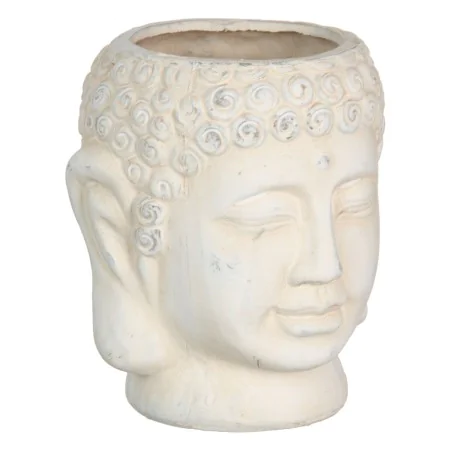 Cache-pot Crème Terre cuite Buda Oriental 14 x 14 x 15,5 cm de BigBuy Garden, Cache-pots - Réf : S8806574, Prix : 6,45 €, Rem...