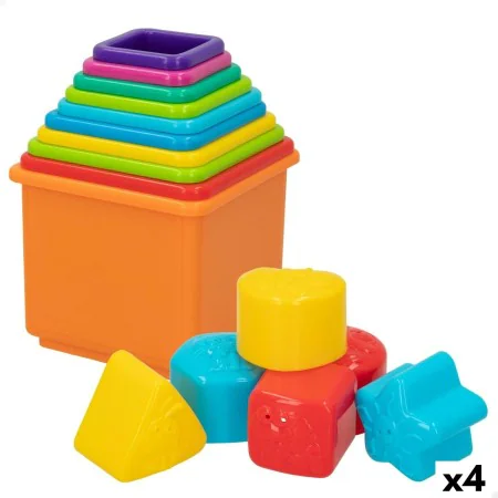 Stacking Blocks PlayGo 16 Pieces 4 Units 10,5 x 9 x 10,5 cm by PlayGo, Sorting, Stacking & Plugging Toys - Ref: S8900032, Pri...