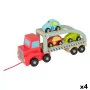 Camião Portaveículos e Carros Woomax 5 Peças 4 Unidades 29,5 x 12 x 8,5 cm de Woomax, Playsets de figuras de brincar - Ref: S...