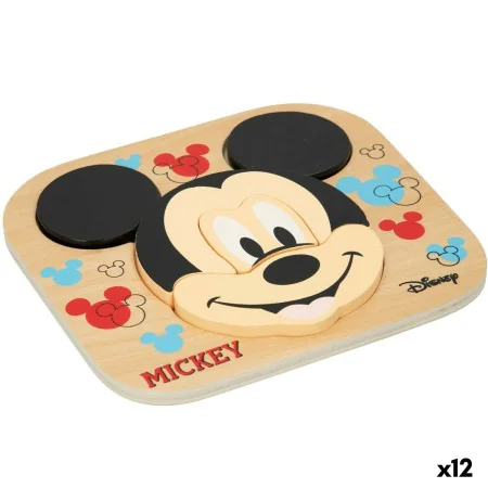 Kinder Puzzle aus Holz Disney Mickey Mouse + 12 Monate 6 Stücke (12 Stück) von Disney, Steckpuzzle und Puzzle - Ref: S8900225...