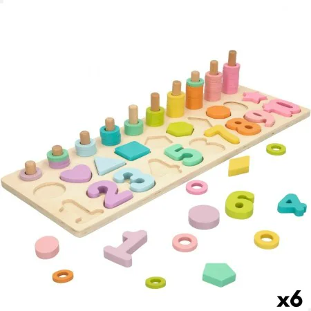 Child's Wooden Puzzle Woomax Shapes Numbers + 3 years (6 Units) by Woomax, Jigsaw puzzles and brainteasers - Ref: S8900334, P...