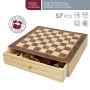 Chess and Checkers Board Colorbaby Drawer Wood (4 Units) by Colorbaby, Traditional games - Ref: S8900434, Price: 65,26 €, Dis...