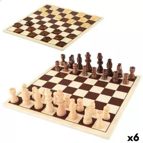 Chess and Checkers Board Colorbaby Wood Metal (6 Units) by Colorbaby, Traditional games - Ref: S8900452, Price: 69,25 €, Disc...