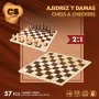 Tabuleiro de Xadrez e Damas Colorbaby Madeira Metal (6 Unidades) de Colorbaby, Jogos tradicionais - Ref: S8900452, Preço: 69,...