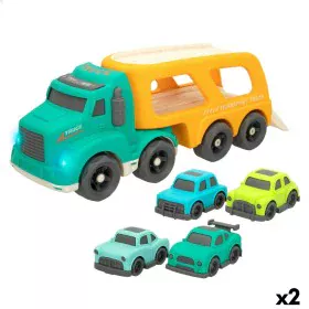 Camião Portaveículos e Carros Motor Town Leve Som 32,5 x 13 x 10,5 cm (2 Unidades) de Motor Town, Camiões - Ref: S8900638, Pr...