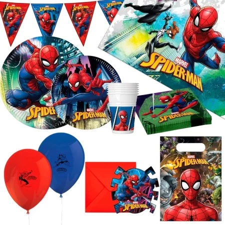 Set Artículos de Fiesta Spider-Man 66 Piezas de Spider-Man, Artículos para fiestas - Ref: S8900940, Precio: 19,30 €, Descuent...