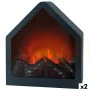 Chimenea Eléctrica Decorativa de Pared Ambients 20 x 23 x 14 cm (2 Unidades) de Ambients, Chimeneas eléctricas - Ref: S890139...