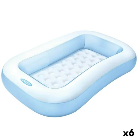 Piscina Insuflável para Crianças Intex Retangular Azul Branco 90 L 166 x 25 x 100 cm (6 Unidades) de Intex, Piscinas para cri...