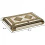 Caja-Joyero Alexandra House Living Blanco Aluminio Madera MDF 25 x 6 x 38 cm de Alexandra House Living, Cajas - Ref: D1631356...