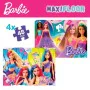 Set mit 4 Puzzeln Barbie MaxiFloor 192 Stücke 35 x 1,5 x 25 cm von Barbie, Klassische Puzzles - Ref: S8902083, Preis: 10,10 €...