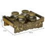 Tray Alexandra House Living Golden Glass Aluminium MDF Wood 13 x 6 x 25 cm by Alexandra House Living, Plates and dishes - Ref...