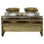 Plateau Alexandra House Living Doré verre Aluminium Bois MDF 13 x 6 x 25 cm de Alexandra House Living, Plats et plateaux - Ré...