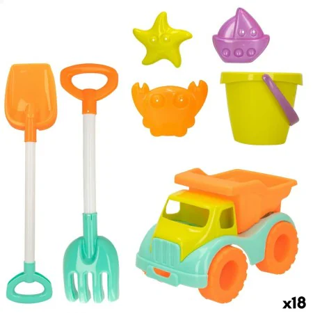 Set di giocattoli per il mare Colorbaby 7 Pezzi Camion (18 Unità) di Colorbaby, Giocattoli per sabbia e da spiaggia - Rif: S8...