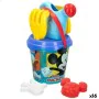 Conjunto de brinquedos de praia Mickey Mouse Ø 18 cm (16 Unidades) de Mickey Mouse, Brinquedos para caixas de areia e praia -...