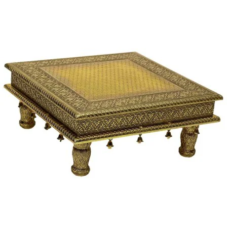 Mesa de apoio Alexandra House Living Dourado Alumínio Madeira MDF 38 x 12 x 38 cm de Alexandra House Living, Jogos de móveis ...