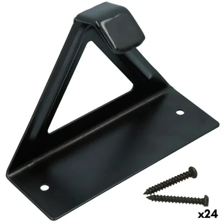 Suporte de parede para bicicleta Aktive Preto Metal 15,5 x 12 x 5,5 cm (24 Unidades) de Aktive, Estacionamento e suportes par...