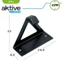 Soporte de pared para bicicleta Aktive Negro Metal 15,5 x 12 x 5,5 cm (24 Unidades) de Aktive, Aparcabicicletas y soportes pa...