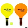 Palas de Playa con Pelota Aktive Amarillo Naranja 18,5 x 32,5 cm (6 Unidades) de Aktive, Juguetes para la arena y para la pla...