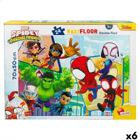 Child's Puzzle Spidey Double-sided 24 Pieces 70 x 1,5 x 50 cm (6 Units) by Spidey, Jigsaws - Ref: S8902564, Price: 51,76 €, D...