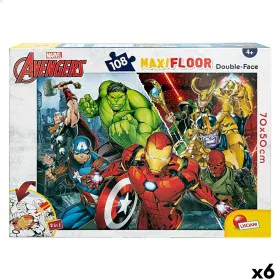 Kinderpuzzle The Avengers Beidseitig 108 Stücke 70 x 1,5 x 50 cm (6 Stück) von The Avengers, Klassische Puzzles - Ref: S89025...