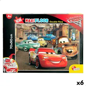 Child's Puzzle Cars Double-sided 108 Pieces 70 x 1,5 x 50 cm (6 Units) by Cars, Jigsaws - Ref: S8902568, Price: 51,76 €, Disc...