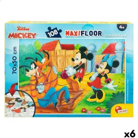 Puzzle Infantil Mickey Mouse Dupla face 108 Peças 70 x 1,5 x 50 cm (6 Unidades) de Mickey Mouse, Puzzles - Ref: S8902569, Pre...