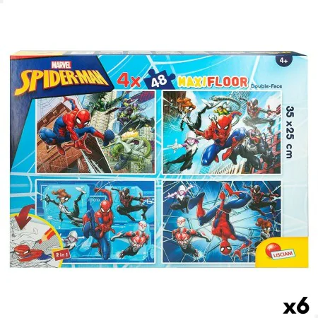 Puzzle per Bambini Spider-Man Double-face 4 in 1 48 Pezzi 35 x 1,5 x 25 cm (6 Unità) di Spider-Man, Puzzle classici - Rif: S8...