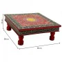 Side table Alexandra House Living Red Aluminium MDF Wood 38 x 14 x 38 cm by Alexandra House Living, Tables - Ref: D1631372, P...