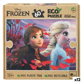 Child's Puzzle Frozen Double-sided 60 Pieces 70 x 1,5 x 50 cm (12 Units) by Frozen, Jigsaws - Ref: S8902576, Price: 77,33 €, ...