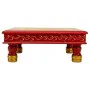 Side table Alexandra House Living Red Aluminium MDF Wood 38 x 14 x 38 cm by Alexandra House Living, Tables - Ref: D1631373, P...