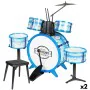 Bateria Musical Bontempi Azul Plástico 85 x 68 x 65 cm (9 Peças) (2 Unidades) de Bontempi, Tambores e percussão - Ref: S89026...