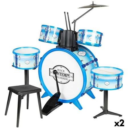 Batterie musicale Bontempi Bleu Plastique 85 x 68 x 65 cm (9 Pièces) (2 Unités) de Bontempi, Batteries et Percussions - Réf :...