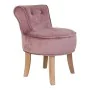 Bench Alexandra House Living Pink Velvet Rubber 46 x 58 x 45 cm by Alexandra House Living, Chairs - Ref: D1631379, Price: 112...