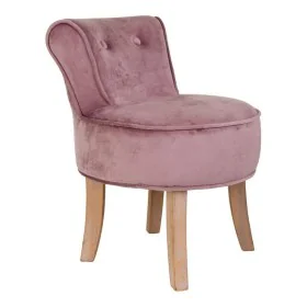 Bench Alexandra House Living Pink Velvet Rubber 46 x 58 x 45 cm by Alexandra House Living, Chairs - Ref: D1631379, Price: 116...