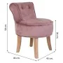 Banqueta Alexandra House Living Cor de Rosa Veludo Borracha 46 x 58 x 45 cm de Alexandra House Living, Cadeiras - Ref: D16313...