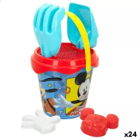 Conjunto de brinquedos de praia Mickey Mouse Ø 14 cm Plástico (24 Unidades) de Mickey Mouse, Brinquedos para caixas de areia ...