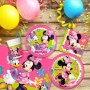 Conjunto Artigos de Festa Minnie Mouse Happy Deluxe 89 Peças 16 de Minnie Mouse, Artigos para festas - Ref: S8902834, Preço: ...