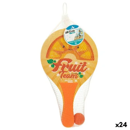 Beach Spades with Ball Aktive Summer Fruits Wood 18,5 x 31,5 cm (24 Units) by Aktive, Sandpit and beach toys - Ref: S8902961,...