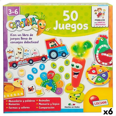 Jogo Educativo Lisciani Carotina Baby 50 Juegos Eletrónico 4,5 x 14,5 x 3,5 cm (6 Unidades) de Lisciani, Jogos de tabuleiro -...