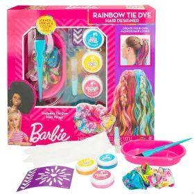 Conjunto de Cabeleireiro Barbie Rainbow Tie 15,5 x 10,5 x 2,5 cm Cabelo com madeixas Multicolor de Barbie, Estojos de maquilh...