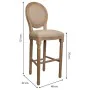 Banqueta Alexandra House Living Castanho lona Madeira da borracha 42 x 121 x 48 cm de Alexandra House Living, Cadeiras e sofá...