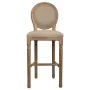 Banqueta Alexandra House Living Castanho lona Madeira da borracha 42 x 121 x 48 cm de Alexandra House Living, Cadeiras e sofá...