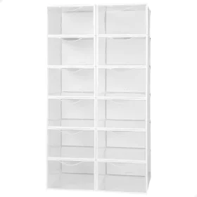 Caixa de sapatos empilhável Max Home Branco 12 Unidades Polipropileno ABS 23 x 14,5 x 33,5 cm de Max Home, Acessórios de arru...