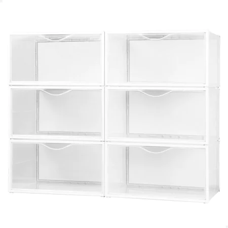 Boîte à chaussures empilable Max Home Blanc 6 Unités polypropylène ABS 35 x 18,5 x 27 cm de Max Home, Accessoires de rangemen...