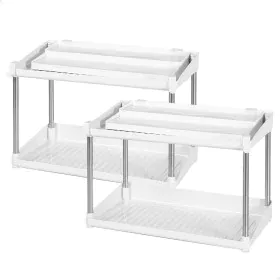 Organizador para Armario de Cocina Max Home Blanco 2 Estantes 2 Unidades 37,5 x 25,5 x 19 cm de Max Home, Estantes y soportes...