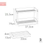 Organizador para o Armário de Cozinha Max Home Branco 2 Prateleiras 2 Unidades 37,5 x 25,5 x 19 cm de Max Home, Prateleiras e...