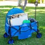 Chariot Multi-usages Aktive Bleu Noir Polyester PVC Acier 88 x 108 x 47 cm Pliable Plage de Aktive, Chariots à 2 roues - Réf ...